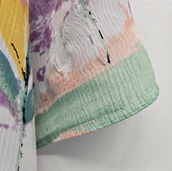 Vintage Womens Button Up Blouse Camp Shirt - Picture 6 of 6